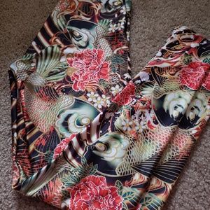 Black milk gold koi leggings
